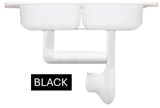 SPECIALTY ITEM - KITCHEN END OUTLET & P-TRAP COVER BLACK
